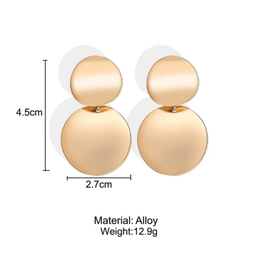 2/$20 Silver tone wavy disc earrings - Picture 5 of 5